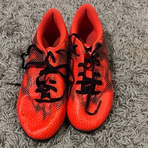 Red and Black Athletic Shoes